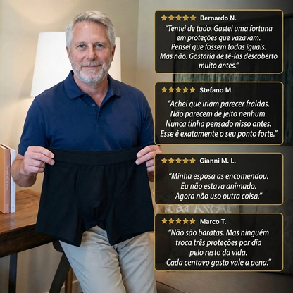 Boxers Absorventes para Homem – Proteção Discreta Durante Todo o Dia