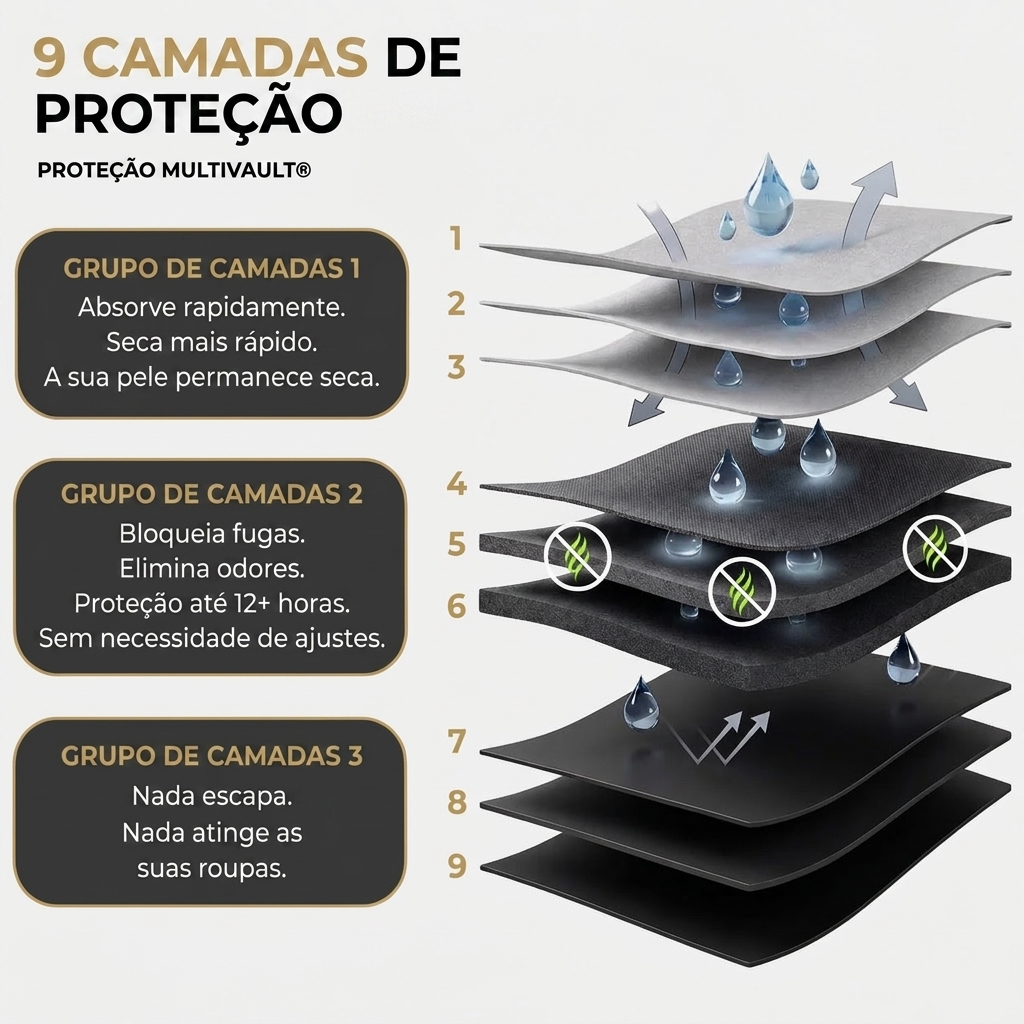 Boxers Absorventes para Homem – Proteção Discreta Durante Todo o Dia